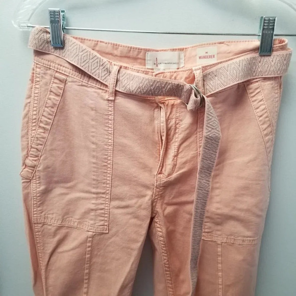 Anthropologie The Wanderer Belted Cotton Linen  Pants 26 - Picture 5 of 14